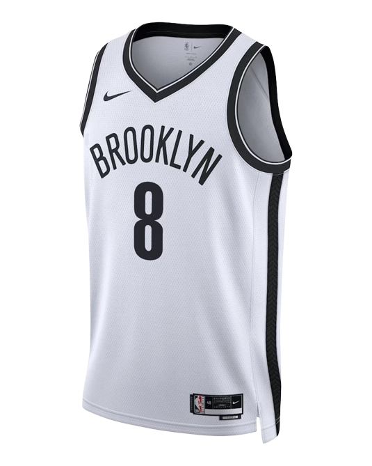 Джерси Егора Дёмина Brooklyn Nets Association Edition, вид спереди