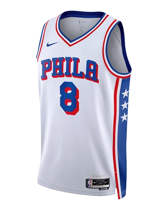 Джерси Пола Джорджа Philadelphia 76ers Association Edition, вид спереди
