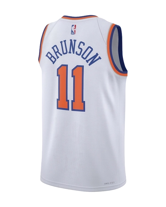 Джерси Джейлена Брансона New York Knicks Association Edition, вид сзади
