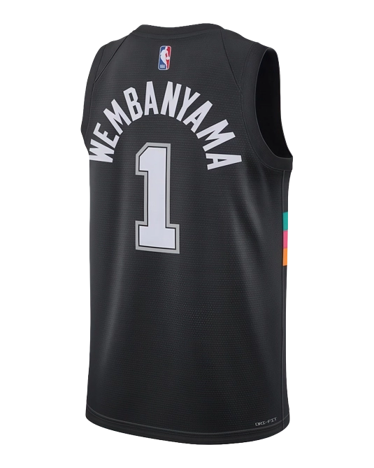 Джерси Виктора Вембаньямы San Antonio Spurs City Edition, вид сзади