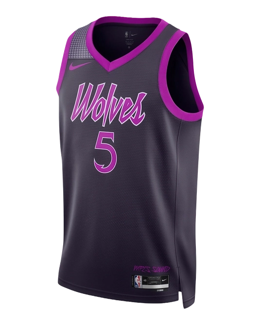 Джерси Энтони Эдвардса Minnesota Timberwolves City Edition, вид спереди
