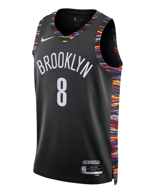Джерси Егора Дёмина Brooklyn Nets City Edition, вид спереди