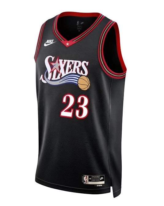 Джерси Леброна Джеймса Philadelphia 76ers Classic Edition, вид сзади