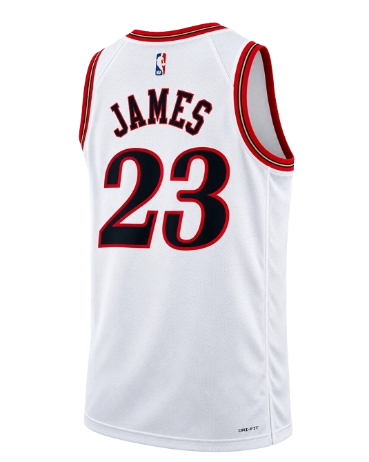 Джерси Леброна Джеймса Philadelphia 76ers Hardwood Classics, вид сзади