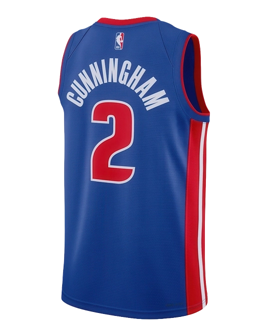 Джерси Кейда Каннингема Detroit Pistons Icon Edition, вид сзади