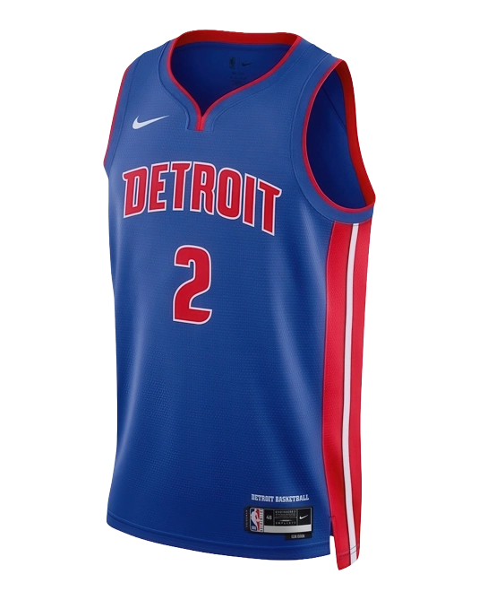 Джерси Кейда Каннингема Detroit Pistons Icon Edition, вид спереди