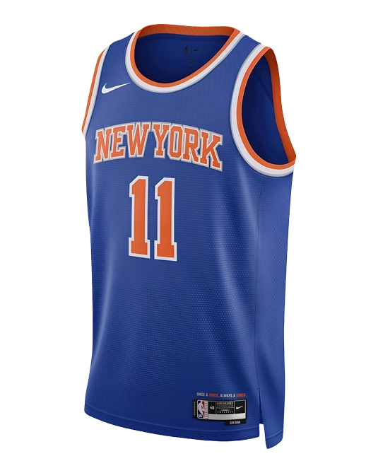 Джерси Джейлена Брансона New York Knicks Icon Edition, вид спереди