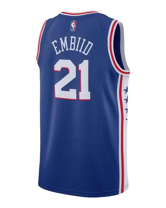 Джерси Джоэла Эмбиида Philadelphia 76ers Icon Edition, вид сзади