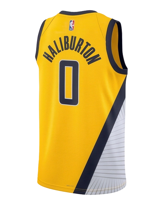 Джерси Тайриза Халибертона Indiana Pacers Statement Edition, вид спереди