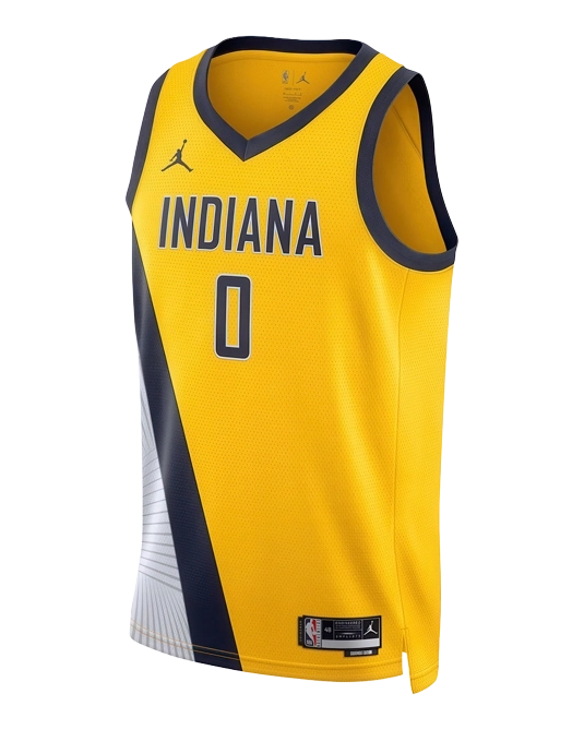 Джерси Тайриза Халибертона Indiana Pacers Statement Edition, вид сзади