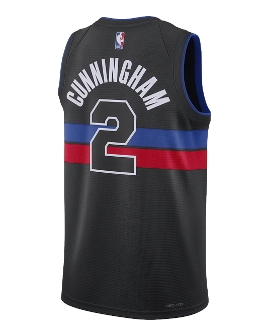Джерси Кейда Каннингема Detroit Pistons Statement Edition, вид сзади