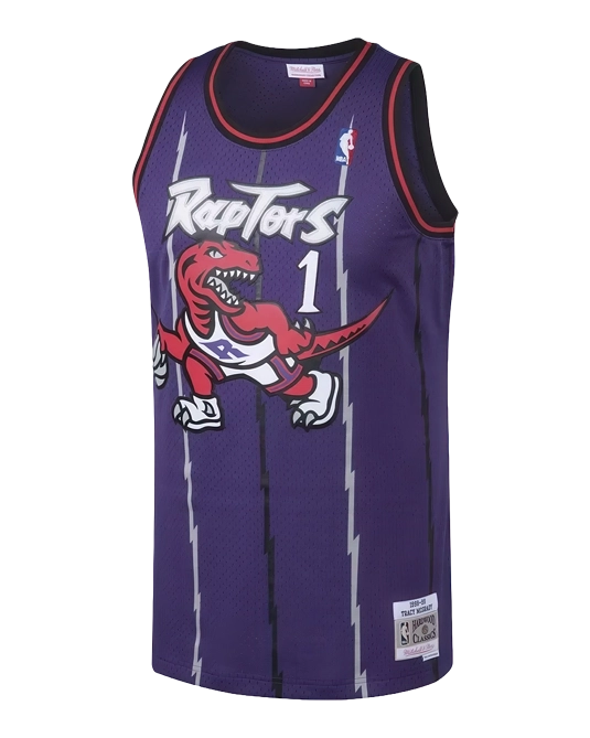 Джерси Трэйси Макгрэйди Toronto Raptors Hardwood Classics, вид сзади